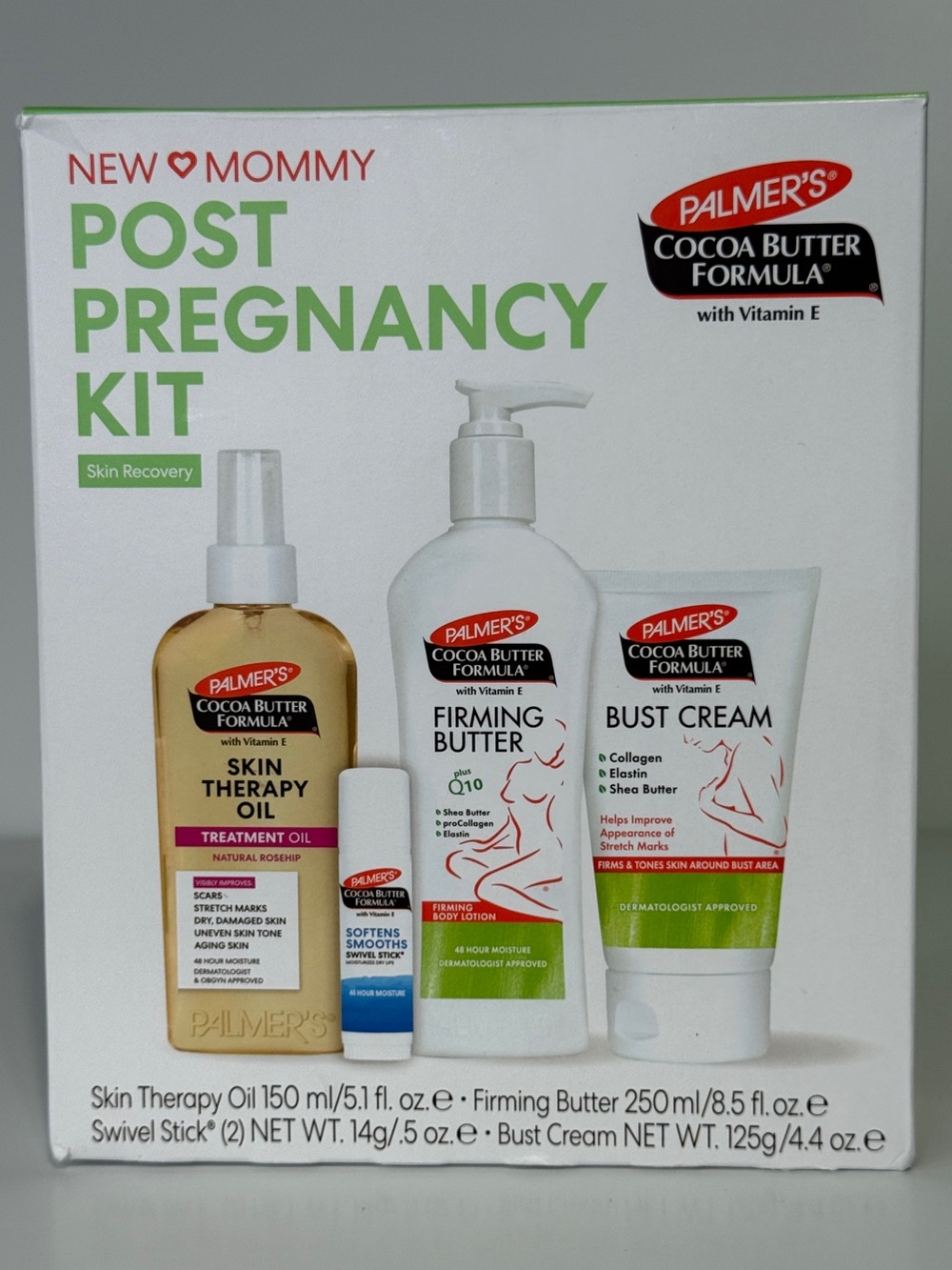 Palmer's Post Pregnancy Kit 5 piece set NIB